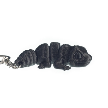 Gekon lamparci czarny- brelok do kluczy